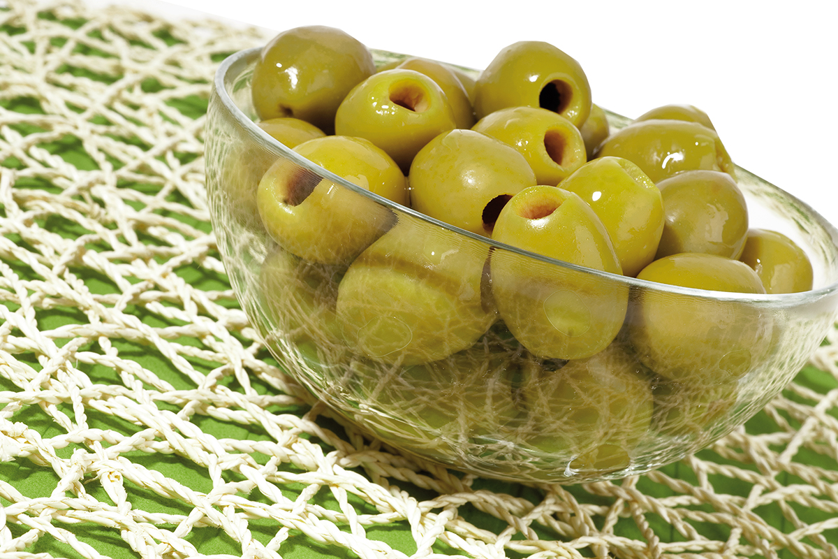 Green Pitted Olives
